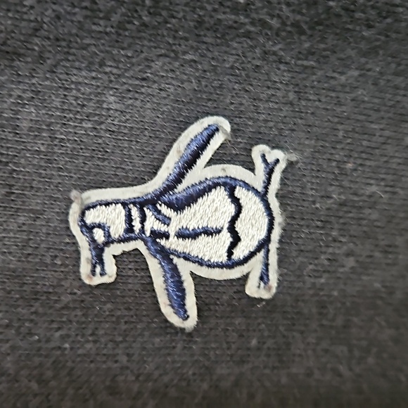 Penguin Original Sticker Pete Crew Neck Fleece Navy Blue Sweatshirt Sz M Mens - Picture 6 of 6